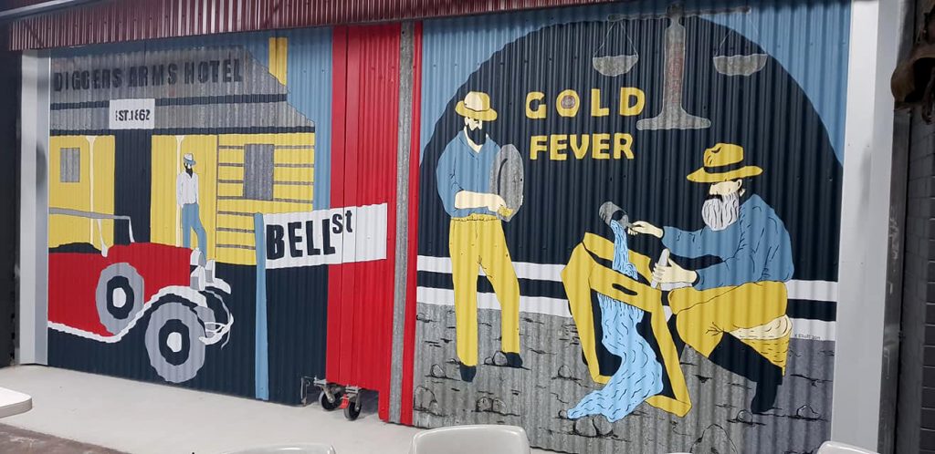 Diggers Arms Hotel mural - Calliope QLD